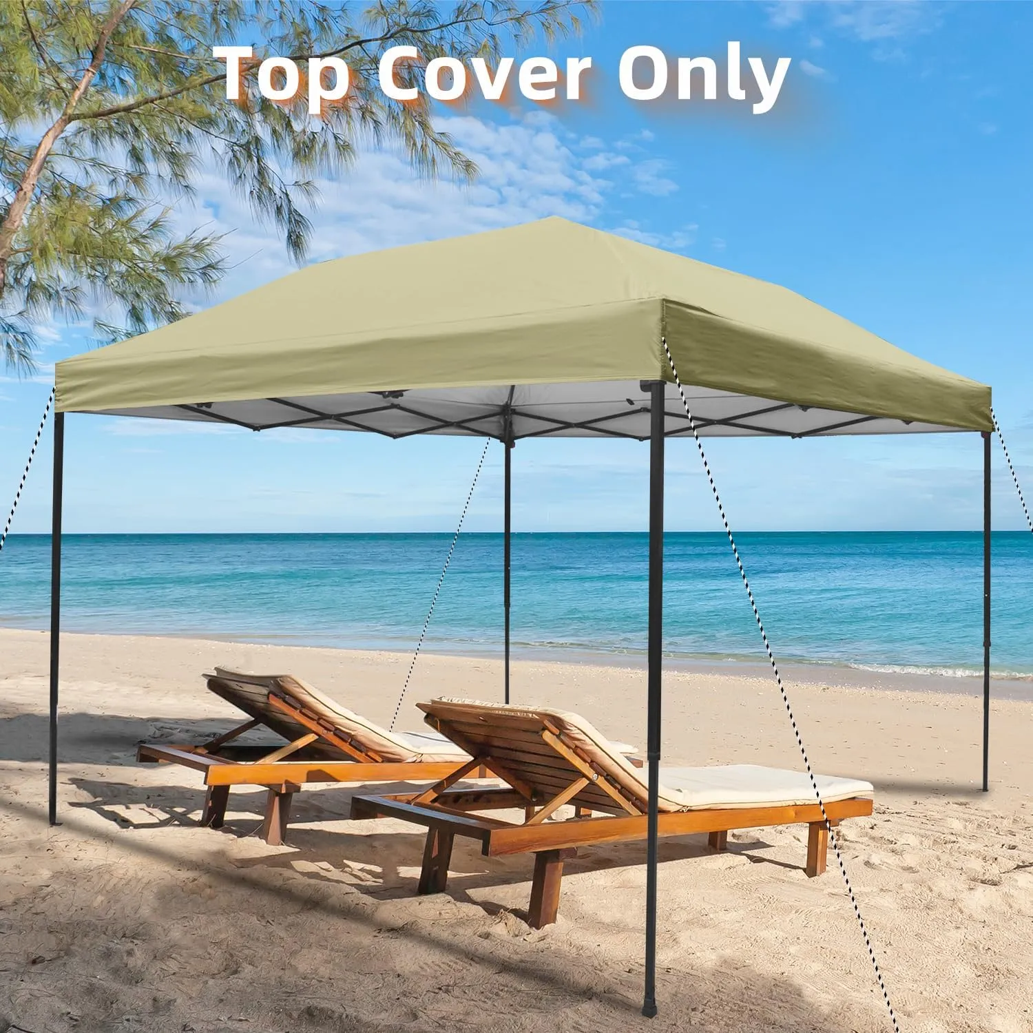 8x8 Canopy Replacement Top Cover,Waterproof Pop Up Canopy Replacement Cover with Air Vent Ropes for Outdoor Garden Patio Picnic Camping,Top Only(Top Only,245 * 245cm