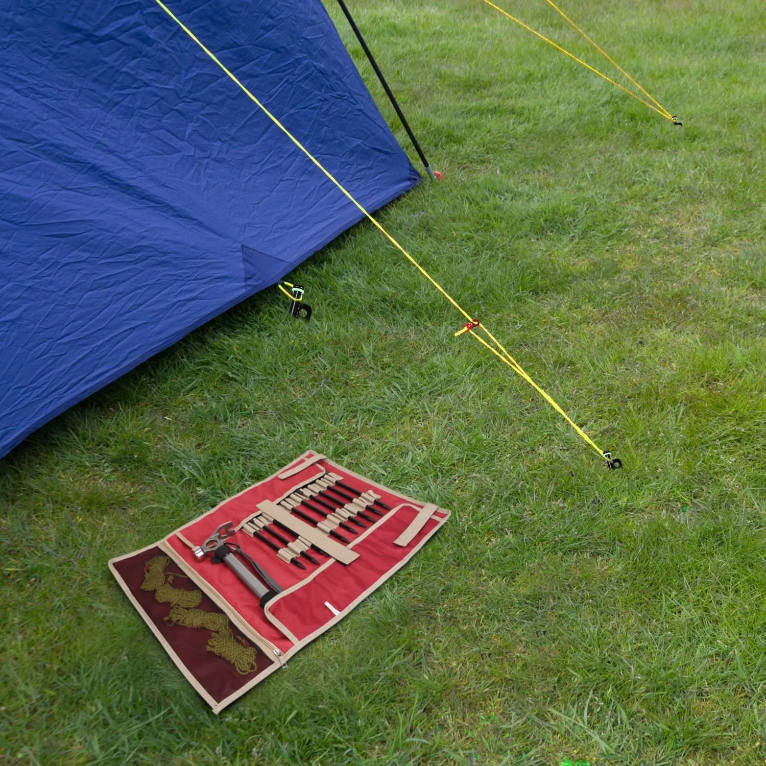 9.84FT for Stakes Tent Set Hammer Tent Problem-solving Accessories Pegs Camping with Hiking Camping Canopy Stylish Ropes Reflective Camping Kit