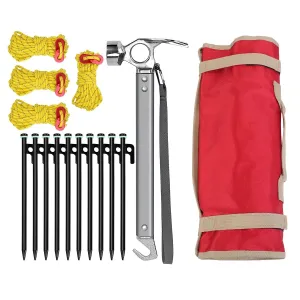 9.84FT for Stakes Tent Set Hammer Tent Problem-solving Accessories Pegs Camping with Hiking Camping Canopy Stylish Ropes Reflective Camping Kit