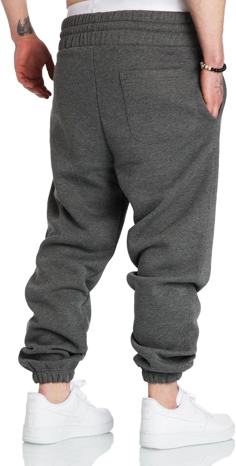 A WATERWANG Men's Sweatpants Casual Cotton Tapered Joggers Athletic Sweat Pants for Men Workout Running with Pockets