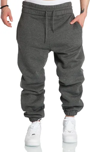 A WATERWANG Men's Sweatpants Casual Cotton Tapered Joggers Athletic Sweat Pants for Men Workout Running with Pockets
