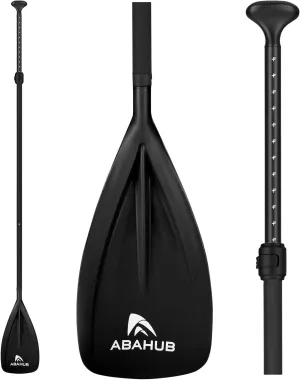 Abahub SUP Paddles - 3 Piece Adjustable Stand up Paddle - Lightweight Oar for Paddleboard, Aluminum Alloy PU Coated Shaft 68" - 84", Black/Blue/Green/Orange/Red/Yellow Plastic Nylon Blade