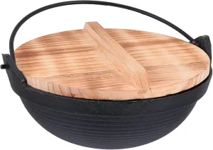 ABOOFAN 1Set Outdoor Cast with Lid Japanese Style Hanging Cookware for Camping Hiking and Picnics Versatile Cooking Pot for Soup Ramen and Rice