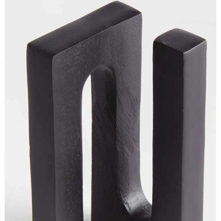 Abstract Black Aluminum Sculpture