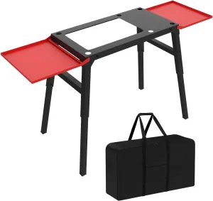 Adjustable Griddle Stand with Side Shelf for Blackstone 17" or 22" Table Top Griddle, Adjustable Griddle Table with Carry Bag Grill Accessories for Outdoor Cooking and Camping