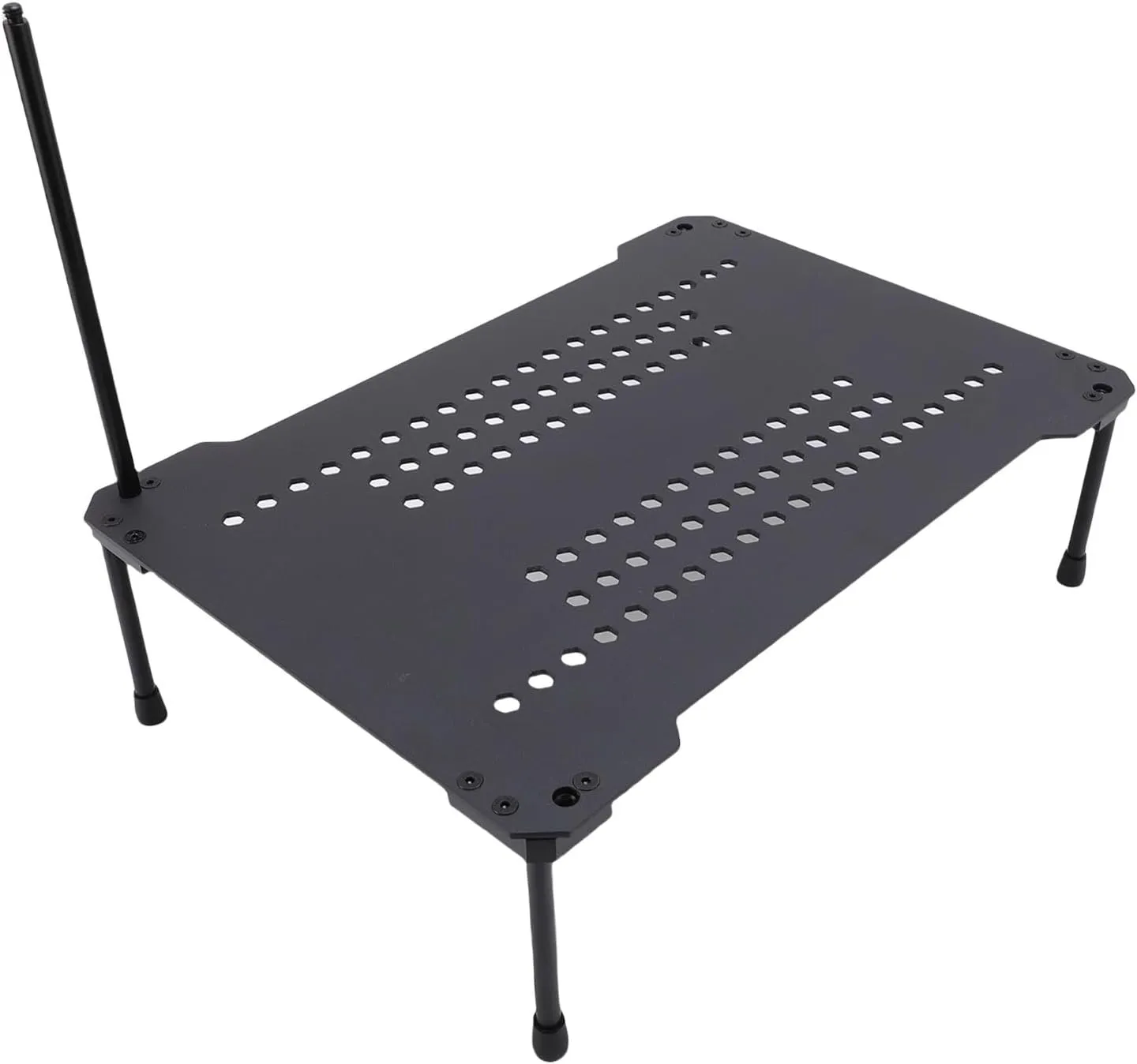Adjustable Height Camping Table, Carbon Steel Load Capacity Telescopic Rods Picnic Table for Outdoor BBQ and Fishing