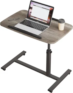 Adjustable Overbed Bedside Table with Wheels Hospital Bed Table Portable Computer Stands Movable Desk Computer Table for Bed Laptop Stand for Couch