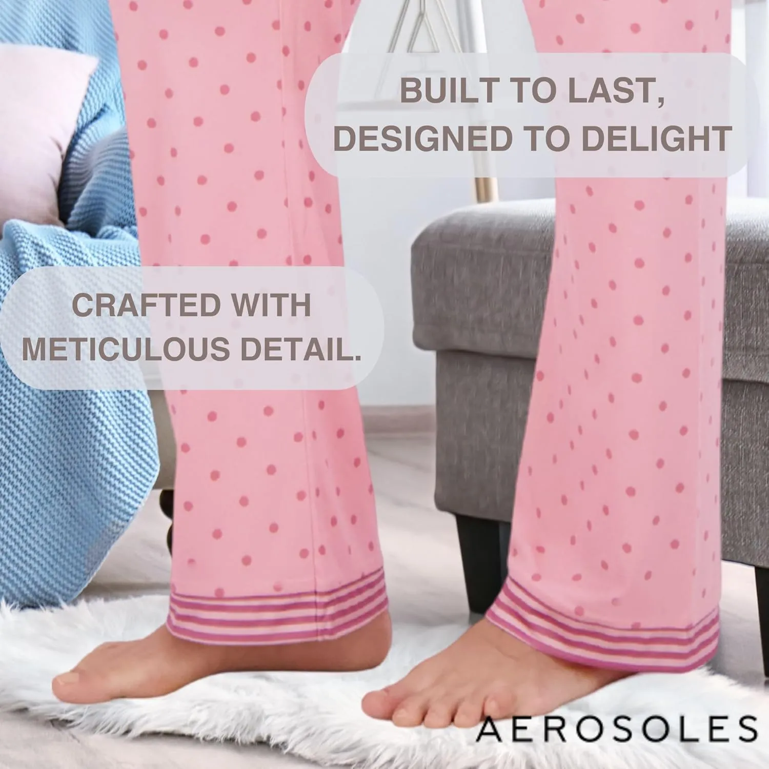 Aerosoles Women's Notch Collar Cozy Pjs 2 Piece Cozy Cooling Cotton Button-up Pajama Set