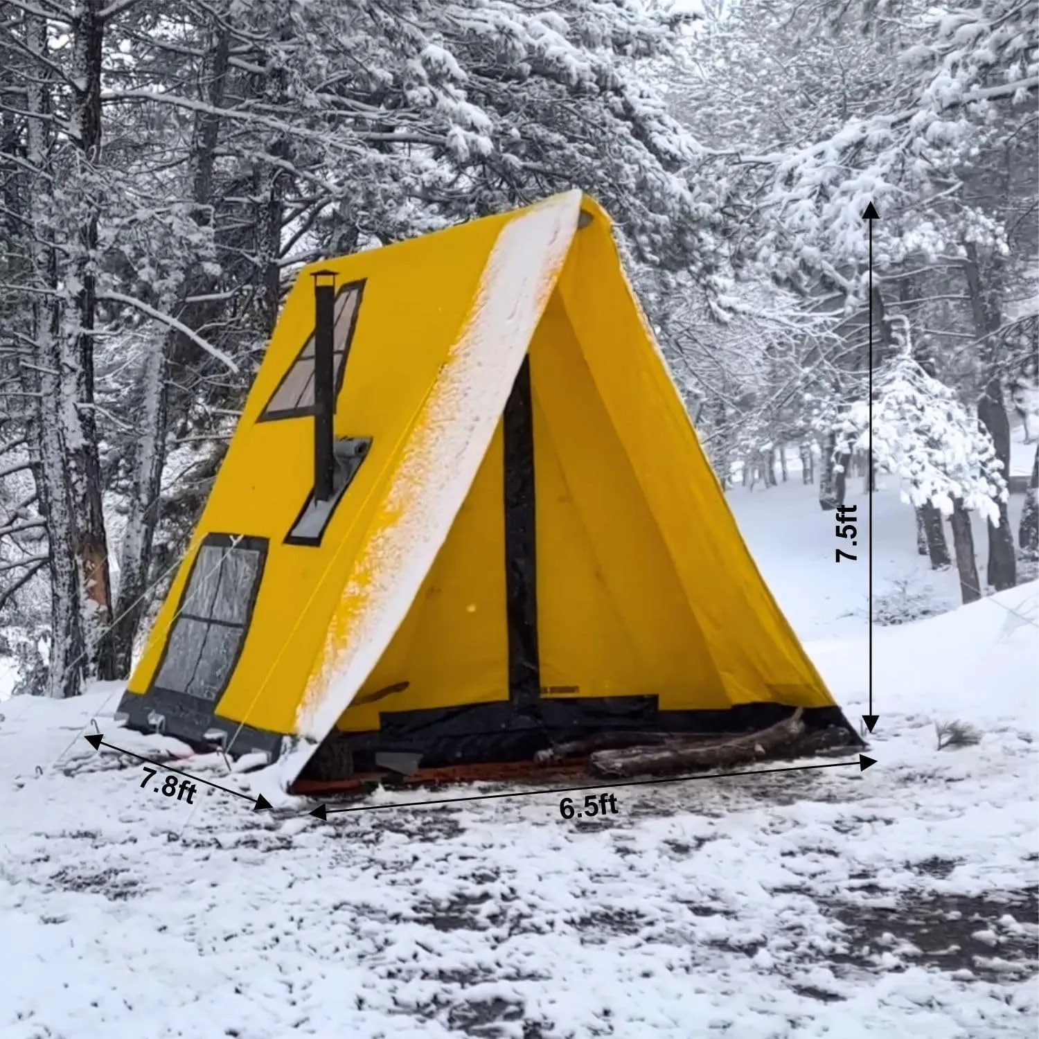 AIR BUSHCRAFT Premium Inflatable Tent for 4 Seasons – Luxurious Waterproof Camping Tent with Panoramic Windows & UV Protection