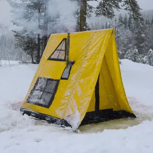AIR BUSHCRAFT Premium Inflatable Tent for 4 Seasons – Luxurious Waterproof Camping Tent with Panoramic Windows & UV Protection