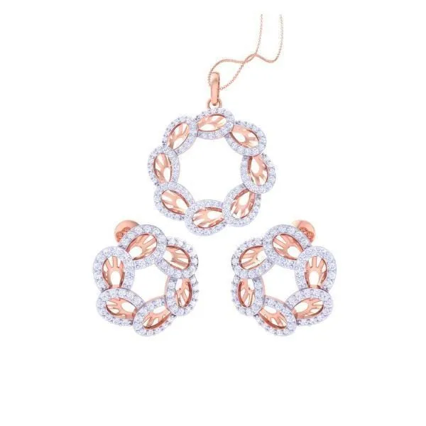 Alicia Diamond Pendant Set