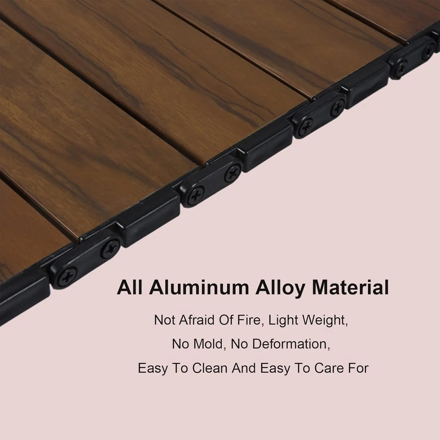All Aluminum Alloy Light Weight Camping Table Furniture Outdoor Home Foldable Roll Up Easy Carry Picnic BBQ Table with Storage Bag,Wood,L(Length120cm)