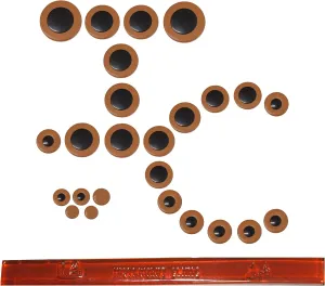 Alto Saxophone Pad Set with Shellac Stick, Pads Assembled in USA! (Selmer USA Bundy II)