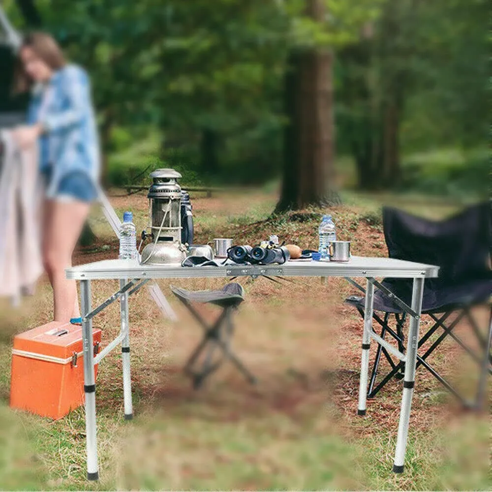 Aluminium Folding Camping Table Portable Picnic Outdoor Foldable Tables BBQ Desk