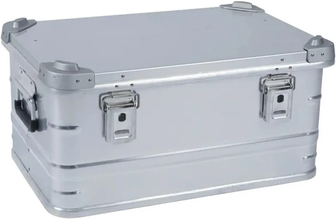 Aluminum Alloy Car SUV Self Driving Travel Storage Box Outdoor Camping Equipment Huge Capacity Suitcase Trunk Portable Case(Size M)