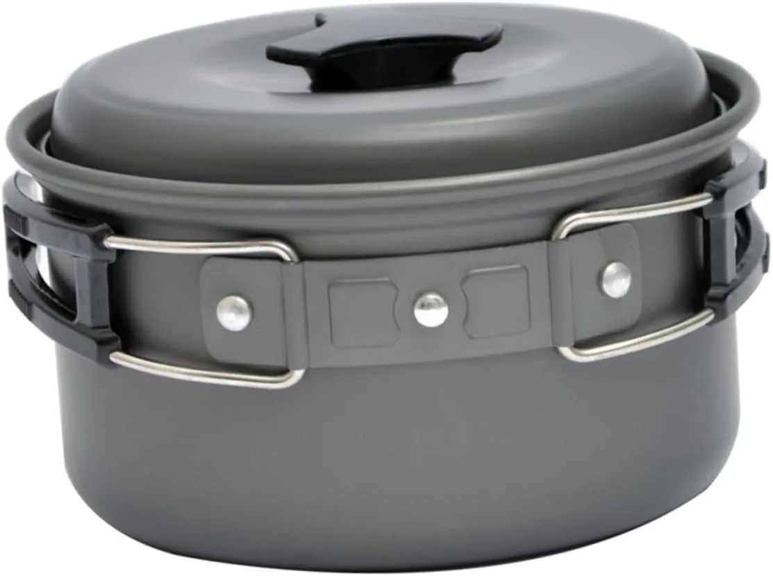 Aluminum Camping Pot Nonstick Pan for Camping Hiking Cookware Portable Fry Pan