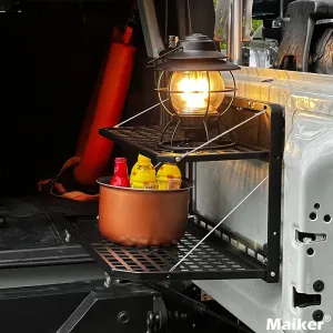 Aluminum Foldable Tailgate Table – Double Rear Door Cargo Shelf for JK/JL