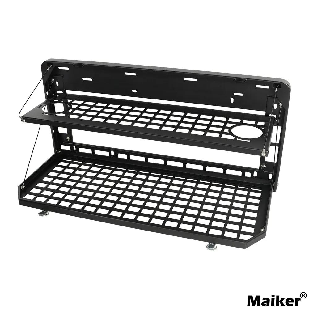 Aluminum Foldable Tailgate Table – Double Rear Door Cargo Shelf for JK/JL