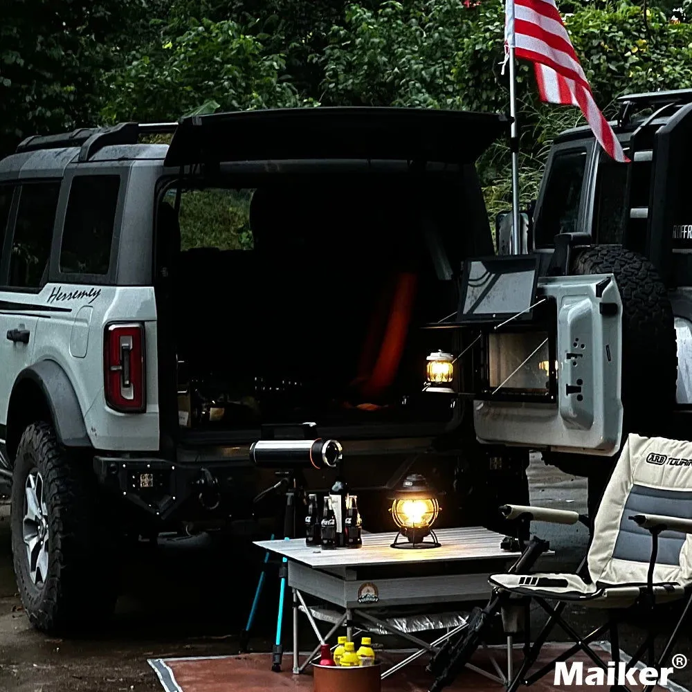 Aluminum Foldable Tailgate Table – Double Rear Door Cargo Shelf for JK/JL