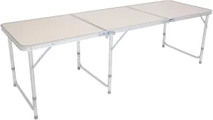 Aluminum Folding Camping Table,Portable Camping Table Lightweight Table,Height Adjustable Camping Desk,for Outdoor Camping Party Garden Picnic Beach (70.86'', White)