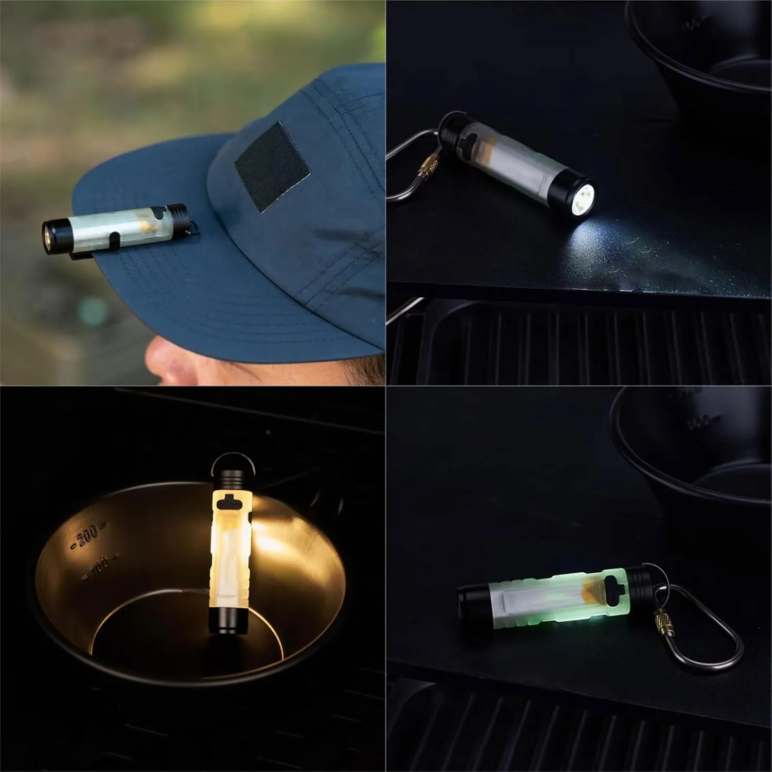 Aluminum Hat Clip Light Flashlight for Outdoor Night Sport Hands Frees Pocket Caps Lamp Rechargeable LED Clip On Light