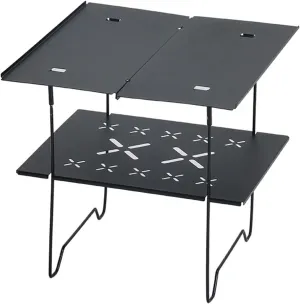 Aluminum Plate Table Camping Picnics BBQ Table Double Layer Camping Desk Beach Table Outdoor Camping Table for Hiking