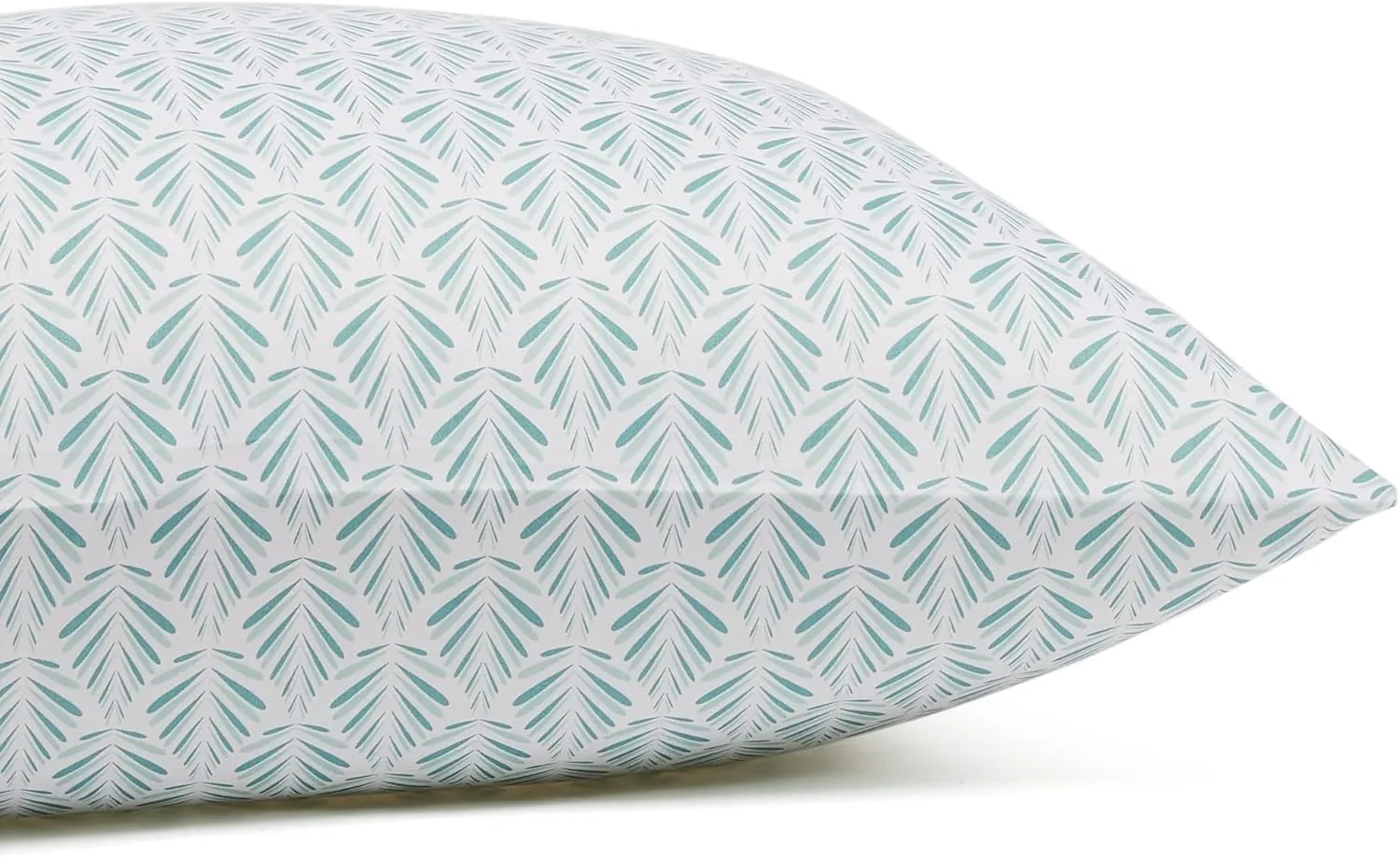 Amazon Basics Lightweight Super Soft Easy Care Microfiber 4 Piece Comfortable Bed Sheet Set With 14" Deep Pockets, Full, Aqua Fern, Printed