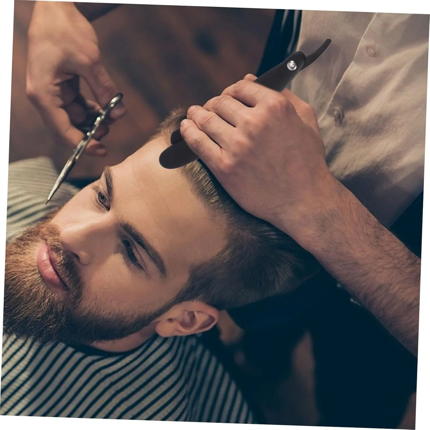 Angoily Beard Trimming Holder Compact Manual Shaver Stand for Precision Grooming for Beard and Eyebrow Trimming for Men