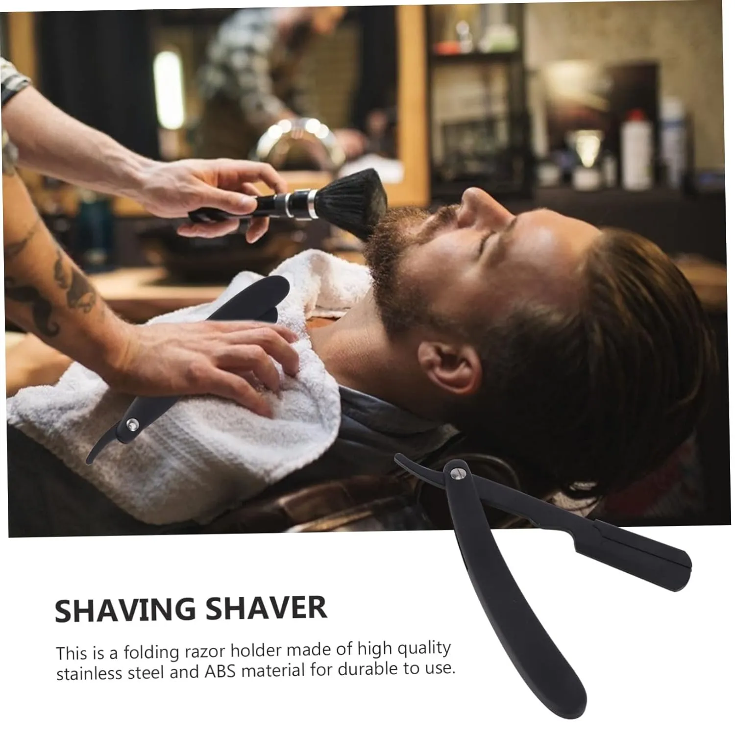 Angoily Beard Trimming Holder Compact Manual Shaver Stand for Precision Grooming for Beard and Eyebrow Trimming for Men