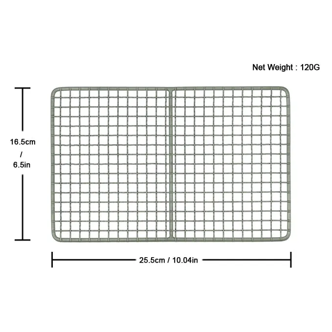 APG Titanium Grill Mesh Mini BBQ Food Carbon Furnace Charcoal Barbecue Campfire Grill Net Plate