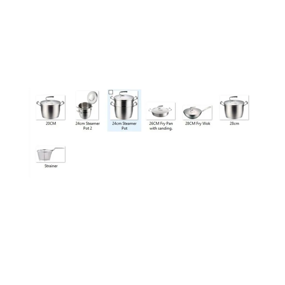 Arshia Stainless Steel Cookware Set 12pcs set SS612-3001