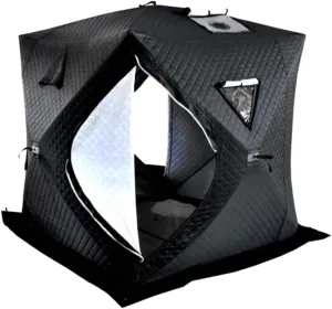 ASSYA Ice Fishing Shelter Camping Equipment, Ice Fishing Camping, Cold Resistance, Warmth, Wind and Snow Protection, Suitable for 3-4 People