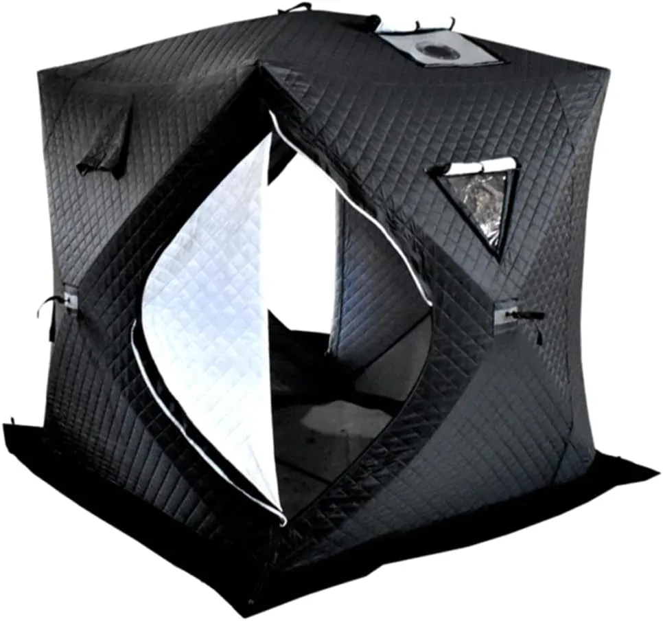 ASSYA Ice Fishing Shelter Camping Equipment, Ice Fishing Camping, Cold Resistance, Warmth, Wind and Snow Protection, Suitable for 3-4 People