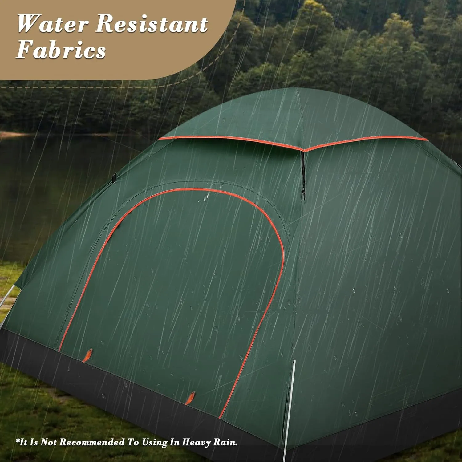 Athena Collection 1-2 Person Camping Dome Tent, Portable Backpacking Tent Easy Setup Travel Tent with Carry Bag, Outdoor All Seasons Tent Windproof Camping Equipment for Lawn Garden Park