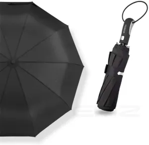 Auto Open/Close Travel Umbrella, Windproof Waterproof Umbrellas with Coating, Folding Reinforced Canopy Frame Umbrella, Protects Against UV Rain Wind Sun, Slip-Proof Handle for Easy Carry