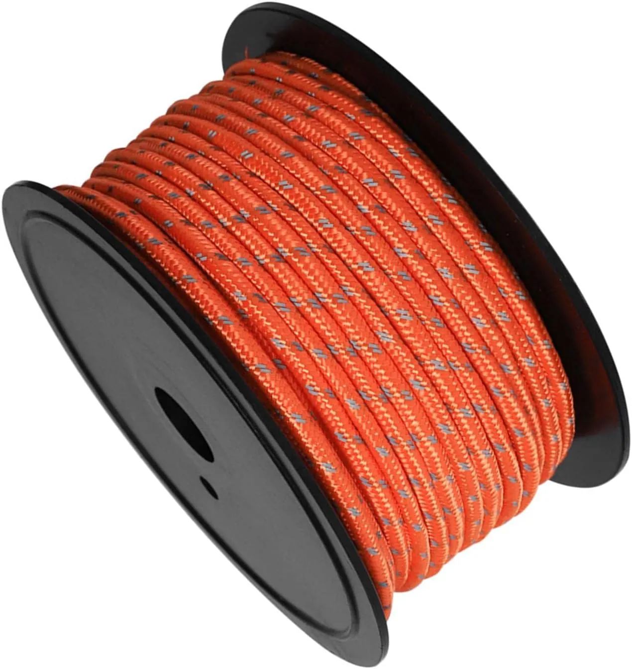 B Baosity Camping 30M 6mm Reflective Tent Rope Guylines, Multifunction Clothesline Canopy Guy Line Easy to Identify at Night for Outdoor Travel Cord, Orange