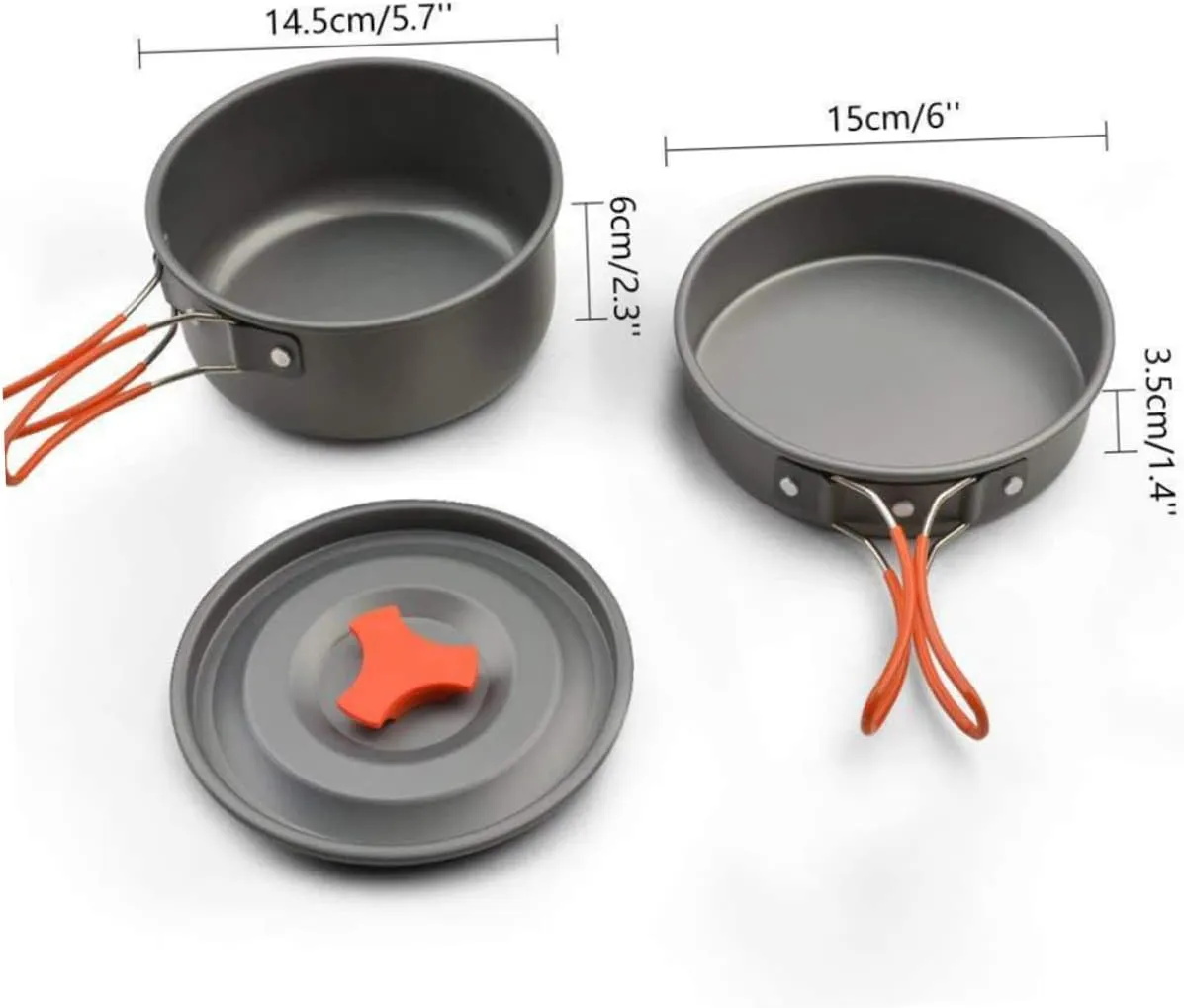 Balacoo Portable Pot Camp Travel Pots Outdoor Portable Cookware Small Backing Cookware Aluminum Alloy