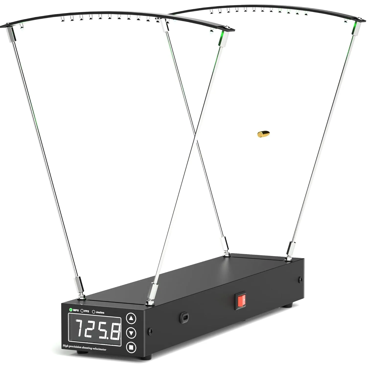 Ballistic Precision Chronograph, Slingshot Bullet Bow Velocity Speed Tester with MPS/FPS Joules Readings