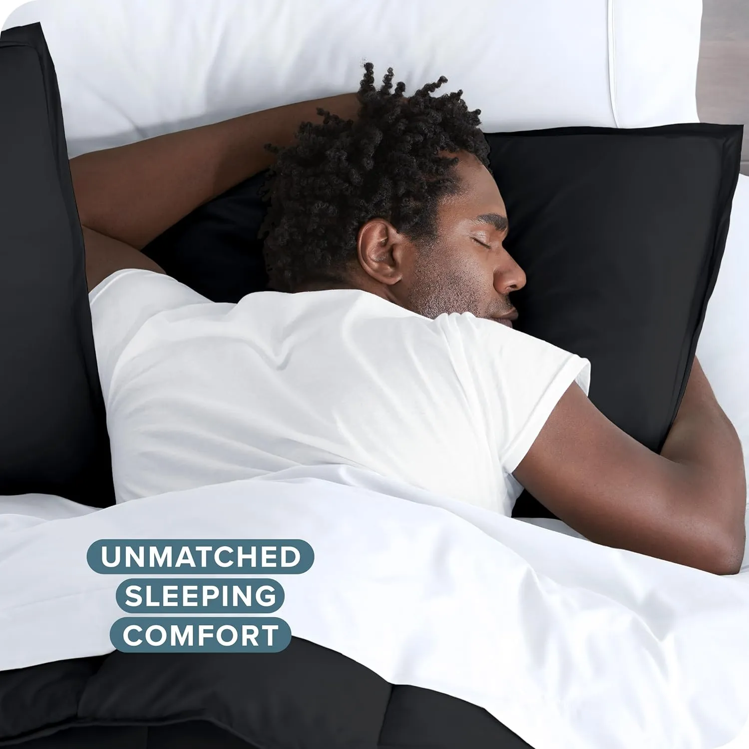 Bare Home Bedding Duvet Cover Queen Size - Premium 1800 Super Soft Collection - Lightweight, Cooling Duvet Cover - Soft Breathable Bedding (Queen, Black)