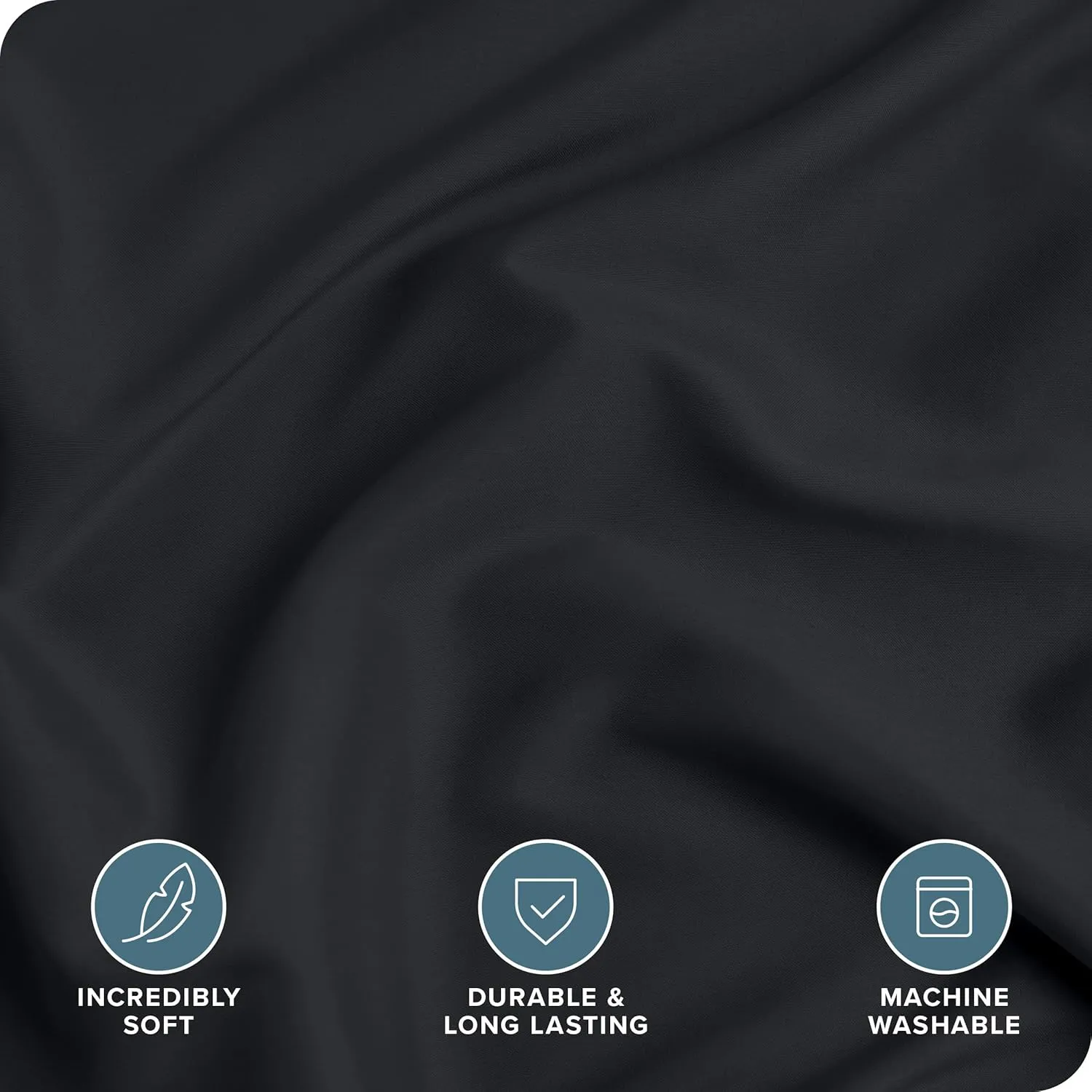 Bare Home Bedding Duvet Cover Queen Size - Premium 1800 Super Soft Collection - Lightweight, Cooling Duvet Cover - Soft Breathable Bedding (Queen, Black)