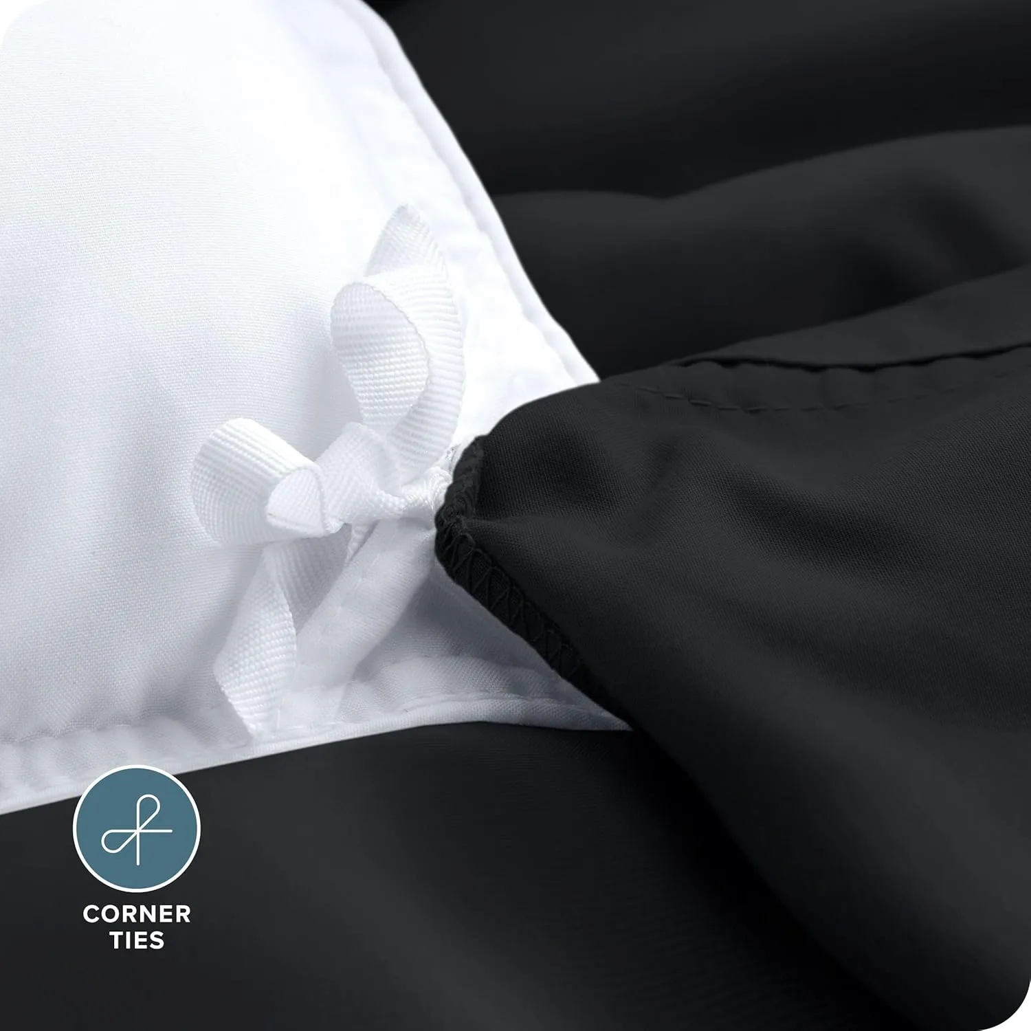 Bare Home Bedding Duvet Cover Queen Size - Premium 1800 Super Soft Collection - Lightweight, Cooling Duvet Cover - Soft Breathable Bedding (Queen, Black)