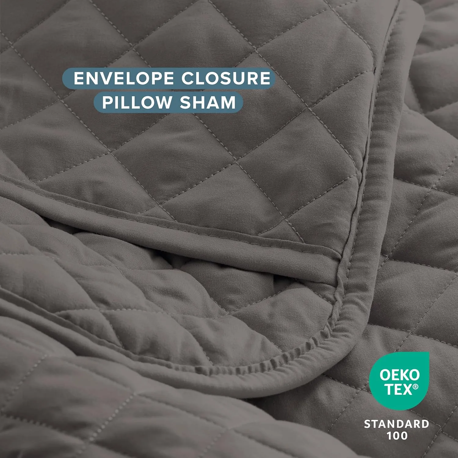 Bare Home Coverlet Set - Lightweight Bed Decor - Comforter Alternative - All-Season Quilted Bedspread (King, Grey)