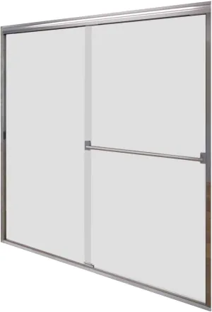 Basco Classic Sliding Shower Door, Fits 40-44 inch opening, Clear Glass, Oil Rubbed Bronze Finish