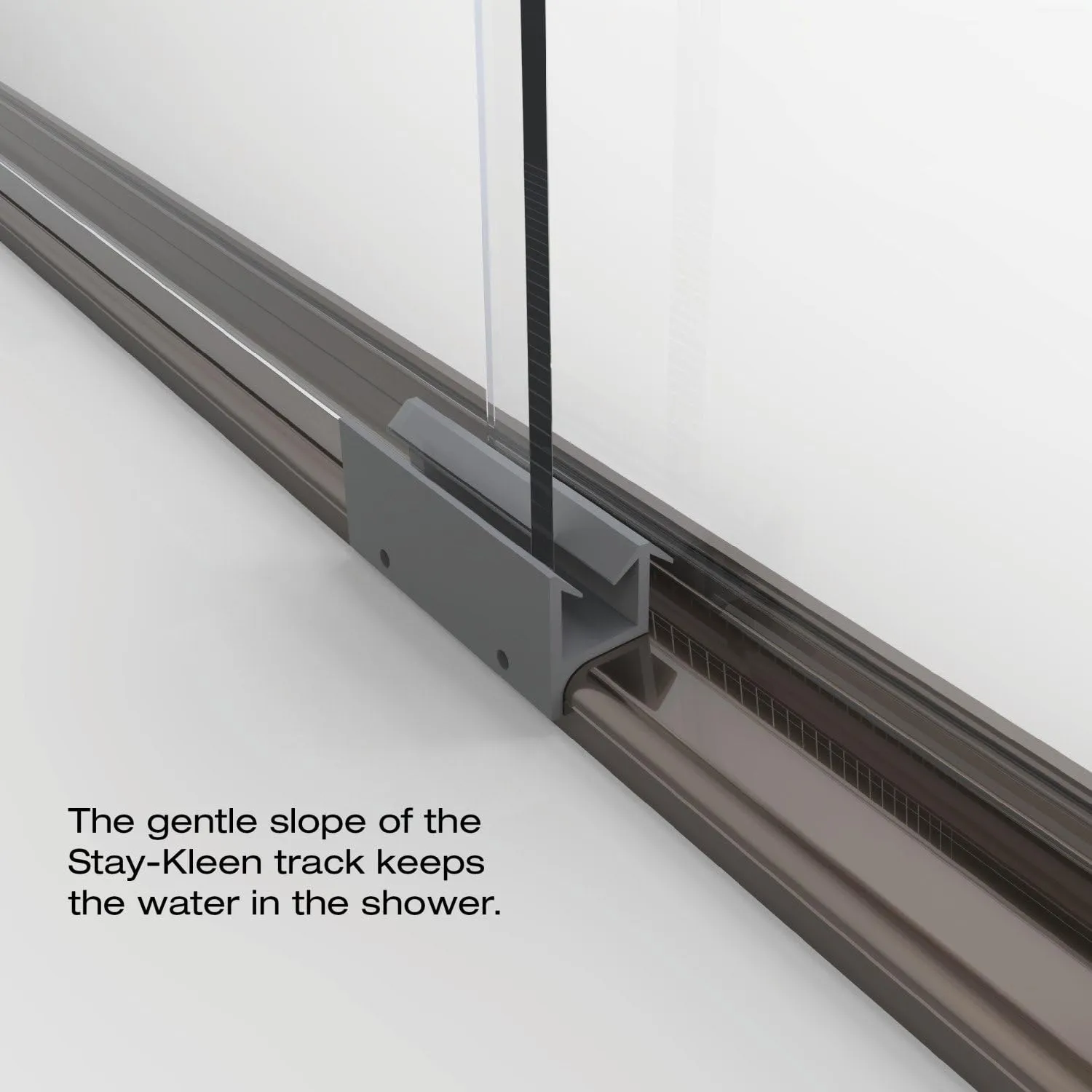 Basco Classic Sliding Shower Door, Fits 40-44 inch opening, Clear Glass, Oil Rubbed Bronze Finish