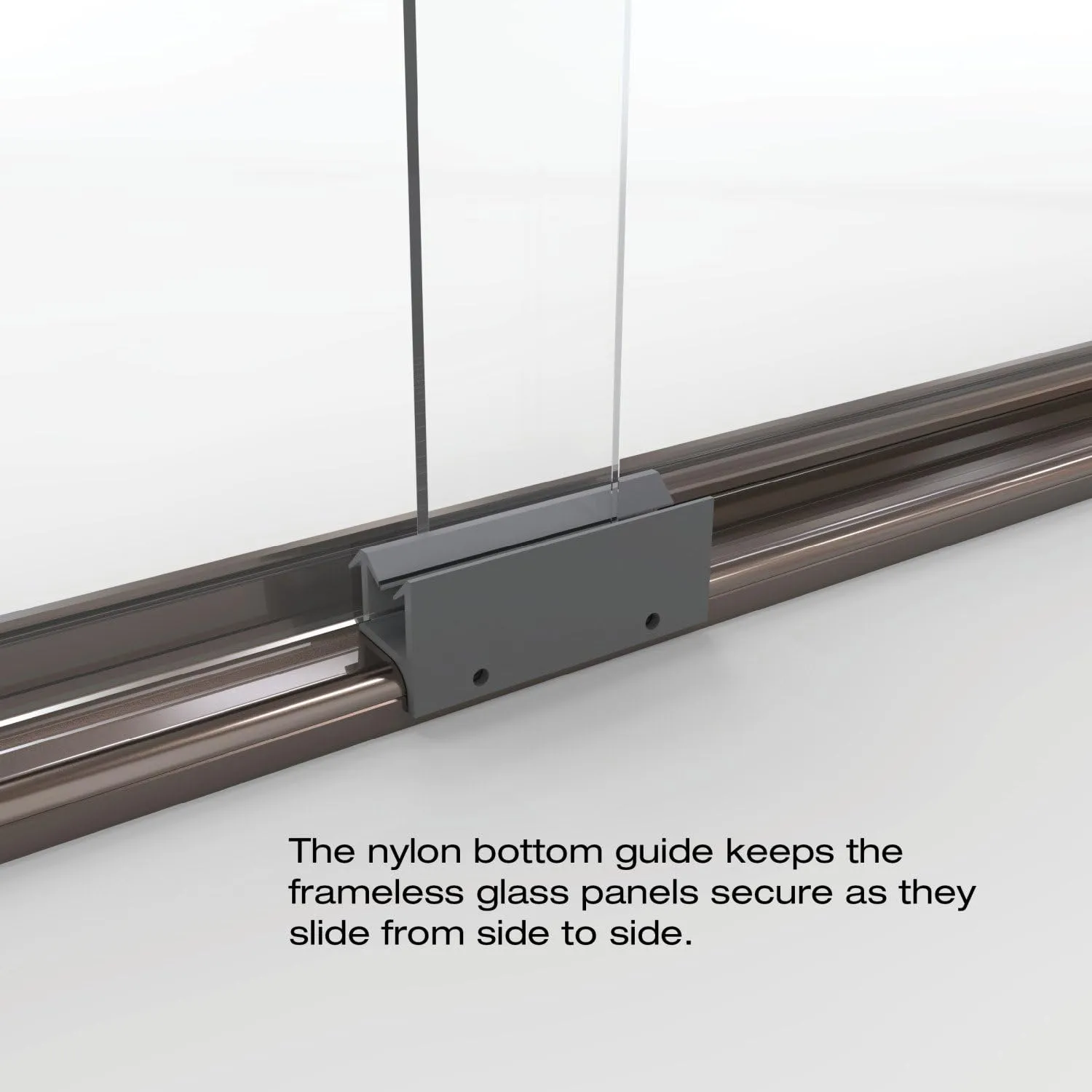 Basco Classic Sliding Shower Door, Fits 40-44 inch opening, Clear Glass, Oil Rubbed Bronze Finish