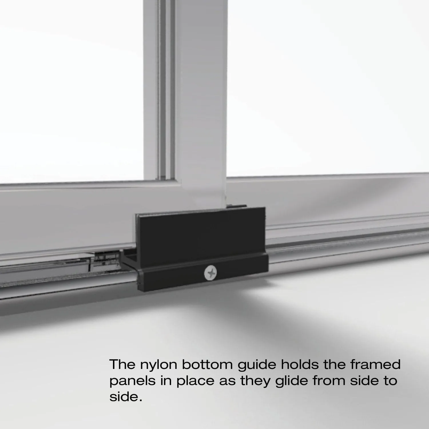 Basco Deluxe Framed Sliding Shower Door, Fits 42-44 inch opening, Clear Glass, Silver Finish