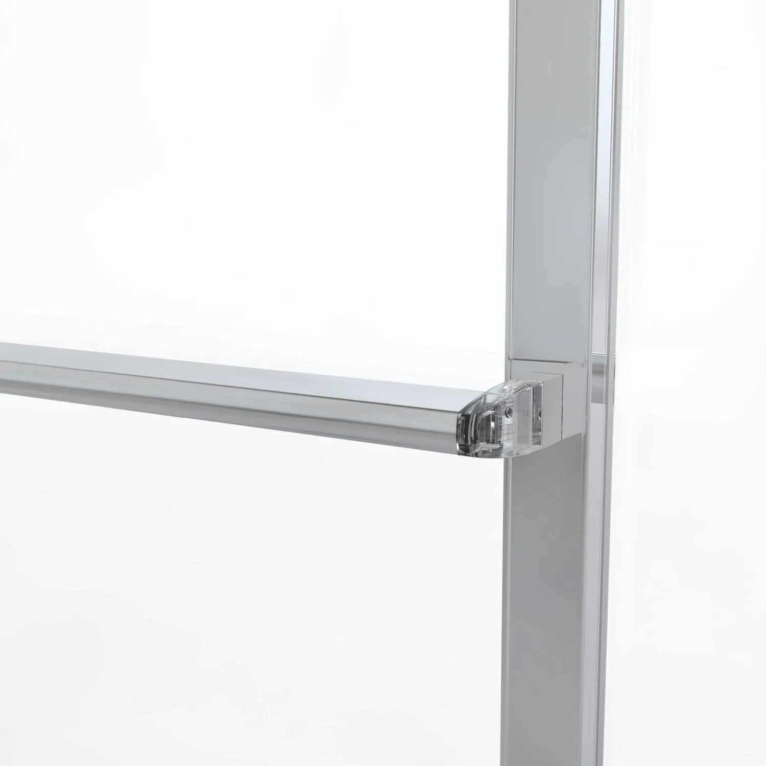 Basco Deluxe Framed Sliding Shower Door, Fits 42-44 inch opening, Clear Glass, Silver Finish
