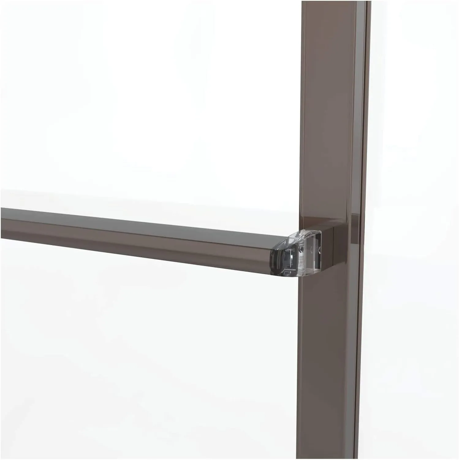 Basco Deluxe Framed Sliding Shower Door, Fits 56-59 inch opening, Clear Glass, Brushed Nickel Finish