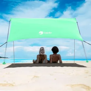 Beach Shade Tent, Portable Easy Pop Up Beach Canopy, UPF50  Sun Protection Shelter, Windproof & Water Resistant, Perfect for Family