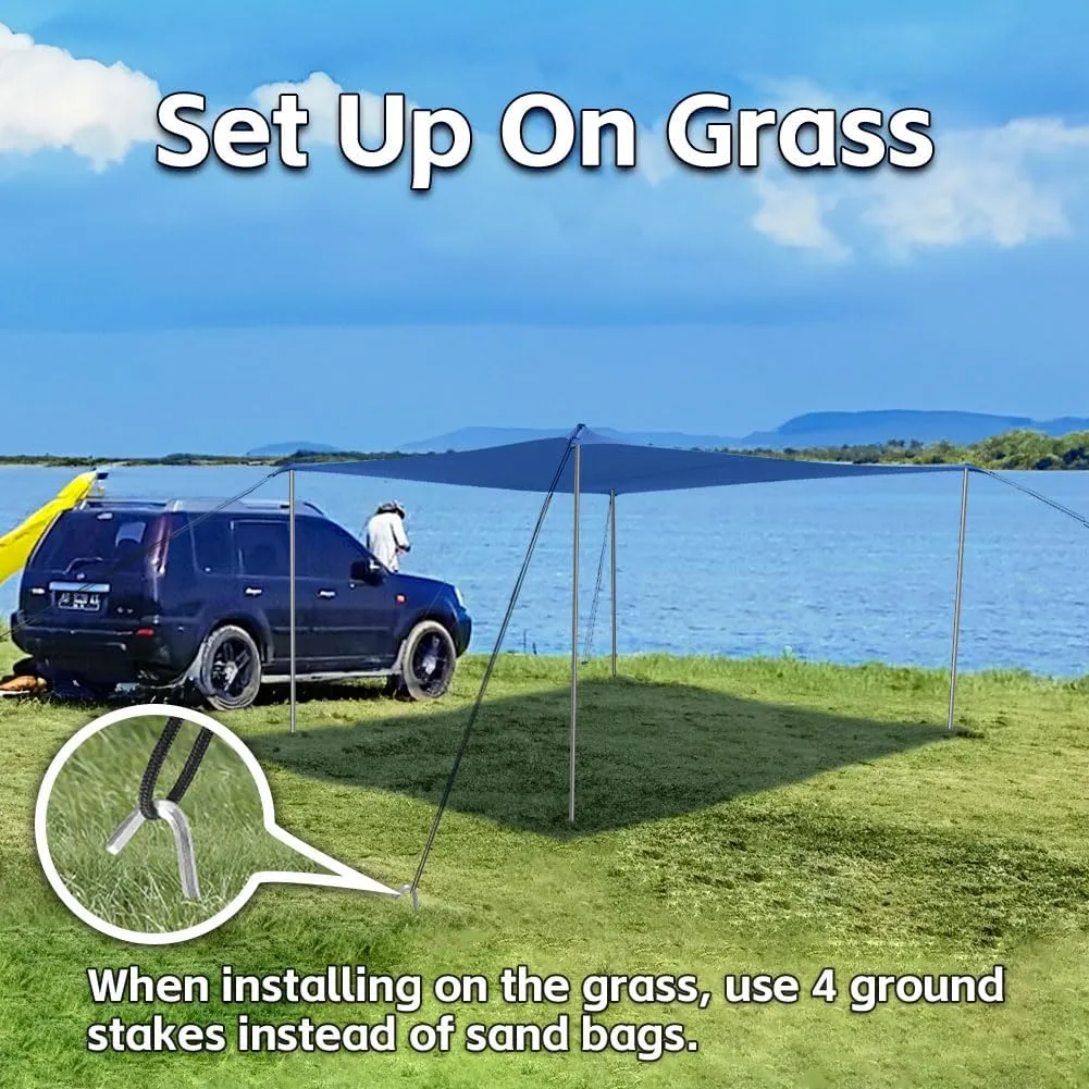 Beach Shade Tent, Portable Easy Pop Up Beach Canopy, UPF50  Sun Protection Shelter, Windproof & Water Resistant, Perfect for Family